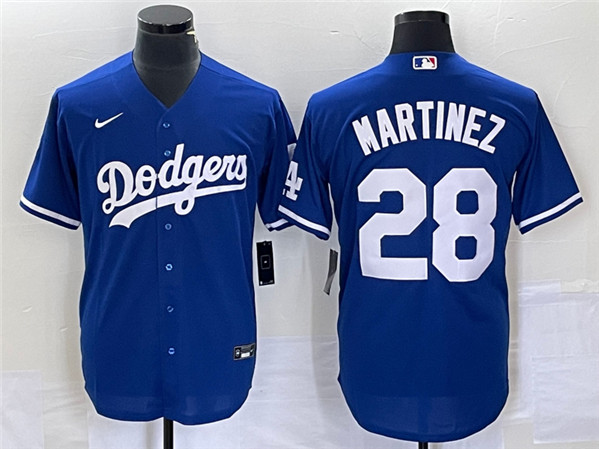 Los Angeles Dodgers #28 J.D. Martinez Blue Cool Base Stitched Jersey - Click Image to Close